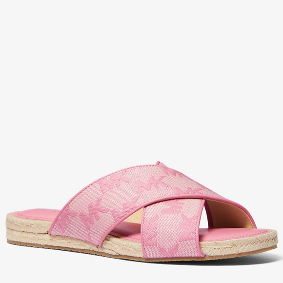 Jolie Logo Jacquard Espadrille Sandal NWT Size 10 - Picture 3 of 4